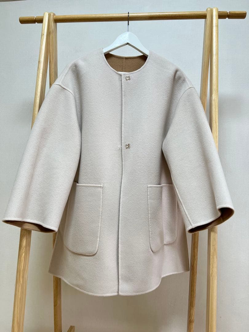 UNITED ARROWS バイカラー リバー ミドルコート　2025AW★今季