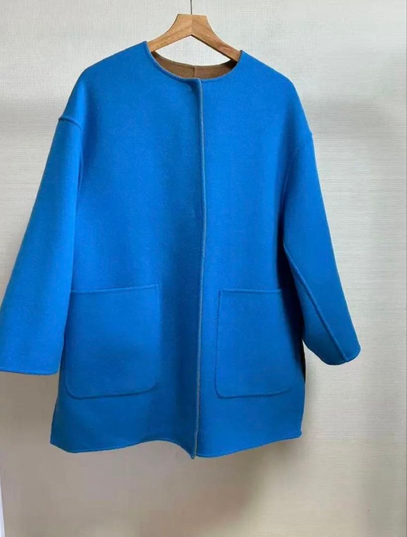 UNITED ARROWS バイカラー リバー ミドルコート　2025AW★今季