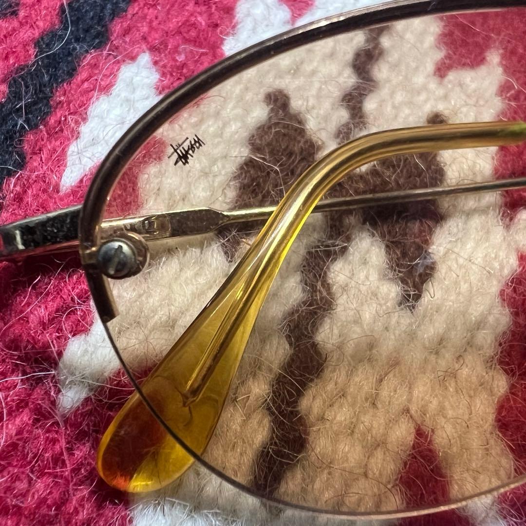 。*様 ステューシー ゴールドフレーム サングラス