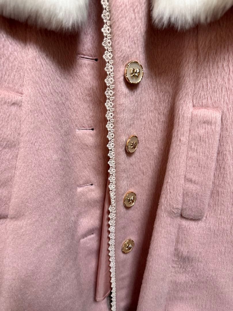 axesfemme ピンク ケープ付きコート