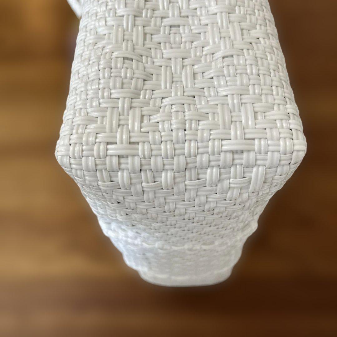 美品　Woven かごバッグ メルカドバッグ　ホワイト