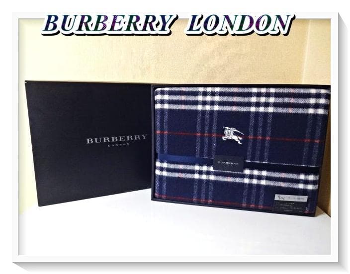 【未使用】BURBERRY ノバチェックホースロゴ　高級ウール100％　毛布