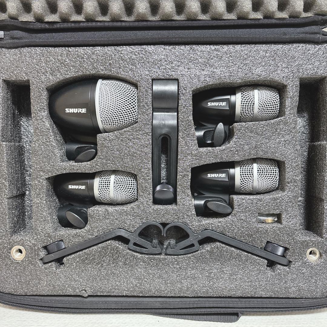 SHURE ドラム用マイクセット PGDMK4 PG52 1本PG56 3本