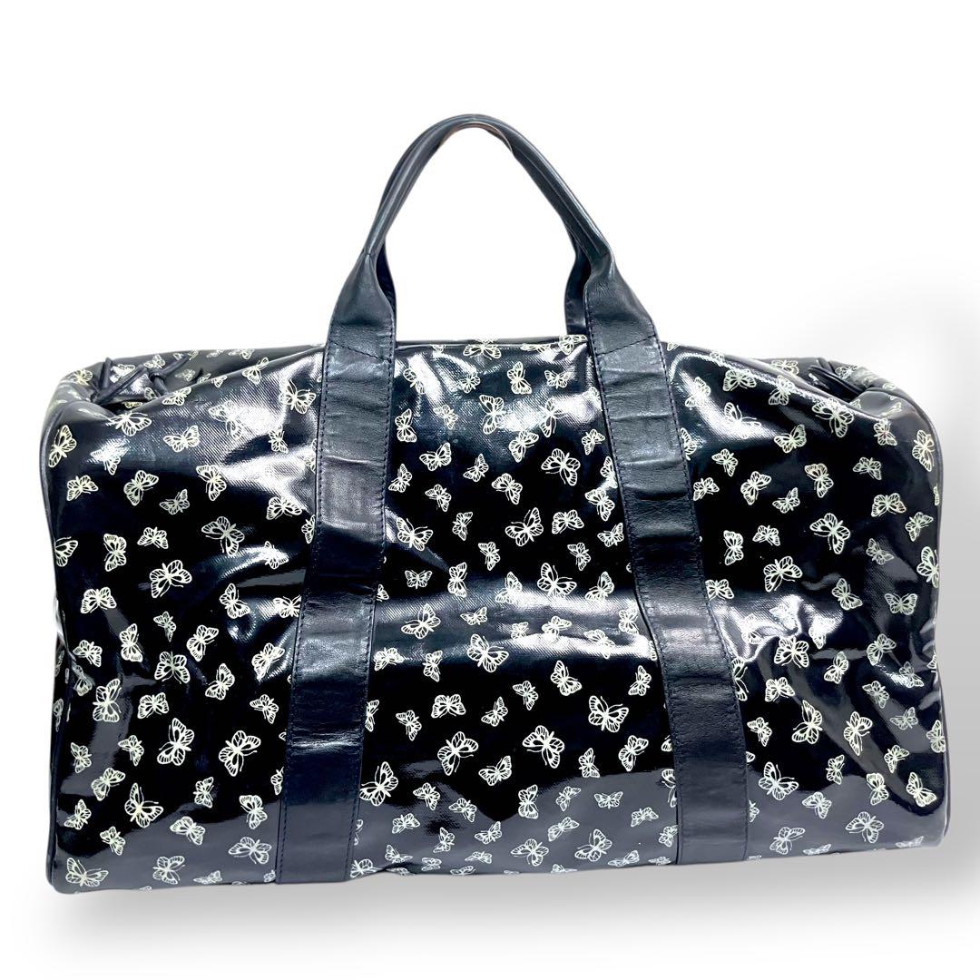 BOTTEGA VENETAボッテガ　ボストンバッグ　PVC レザー　黒　y2k