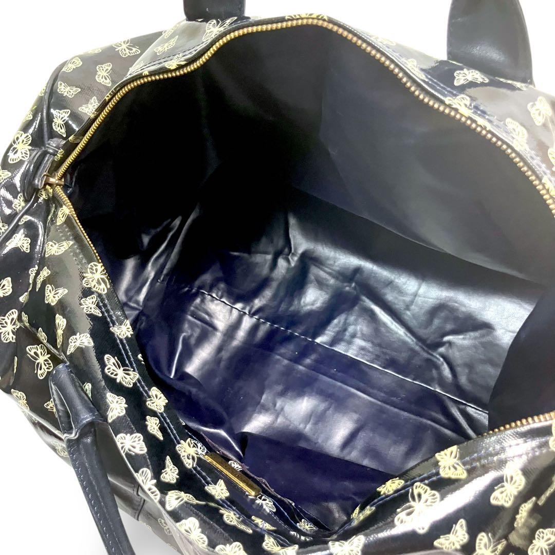 BOTTEGA VENETAボッテガ　ボストンバッグ　PVC レザー　黒　y2k