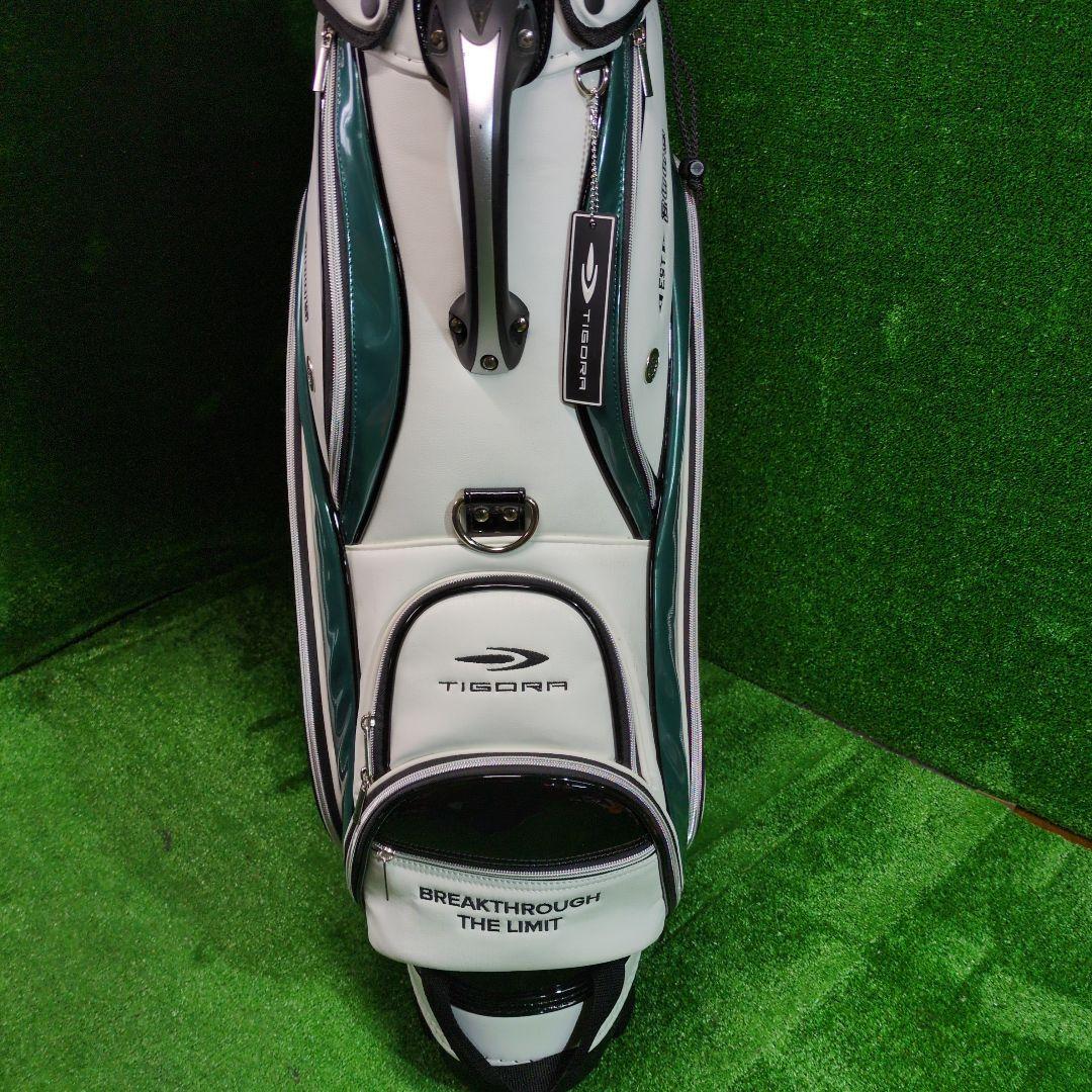 【超美品】TIGORA　キャスター付キャディバッグ　フードカバー付