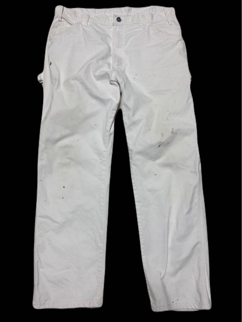 ディッキーズ ホワイト ペインターパンツ 36×32 Dickies ペンキ