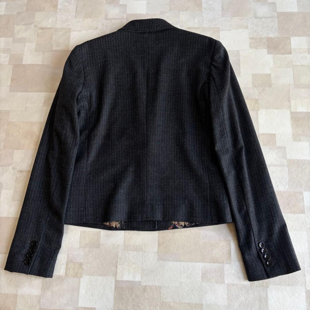 【D&G】セット　テーラードジャケット　ベスト ウール　ストライプ　グレー　42