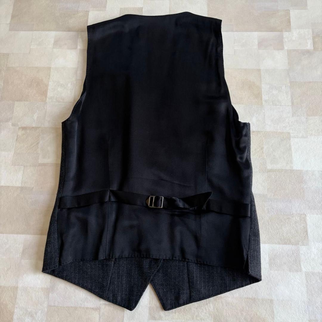 【D&G】セット　テーラードジャケット　ベスト ウール　ストライプ　グレー　42