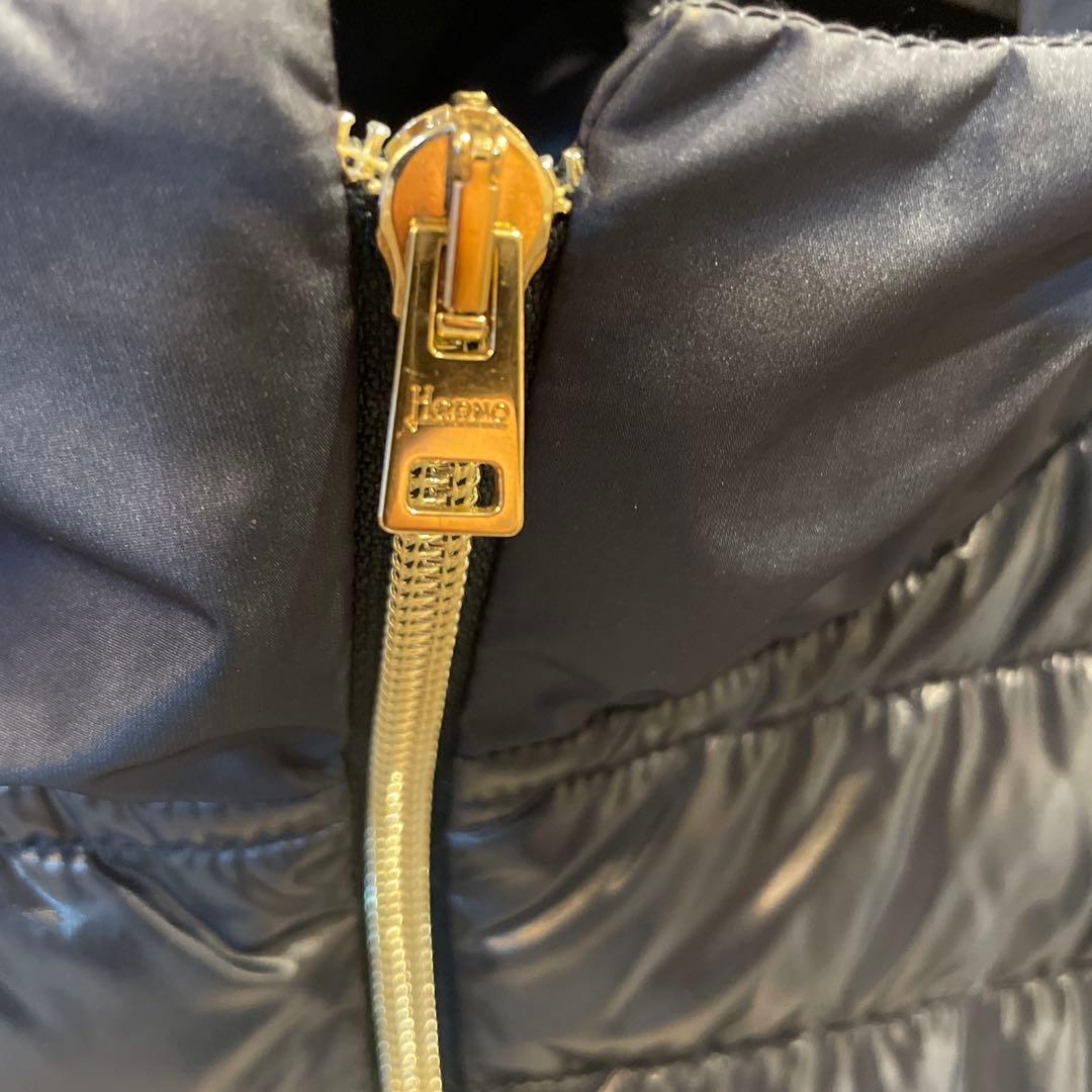 HERNOネイビー フード付きダウンベスト☆