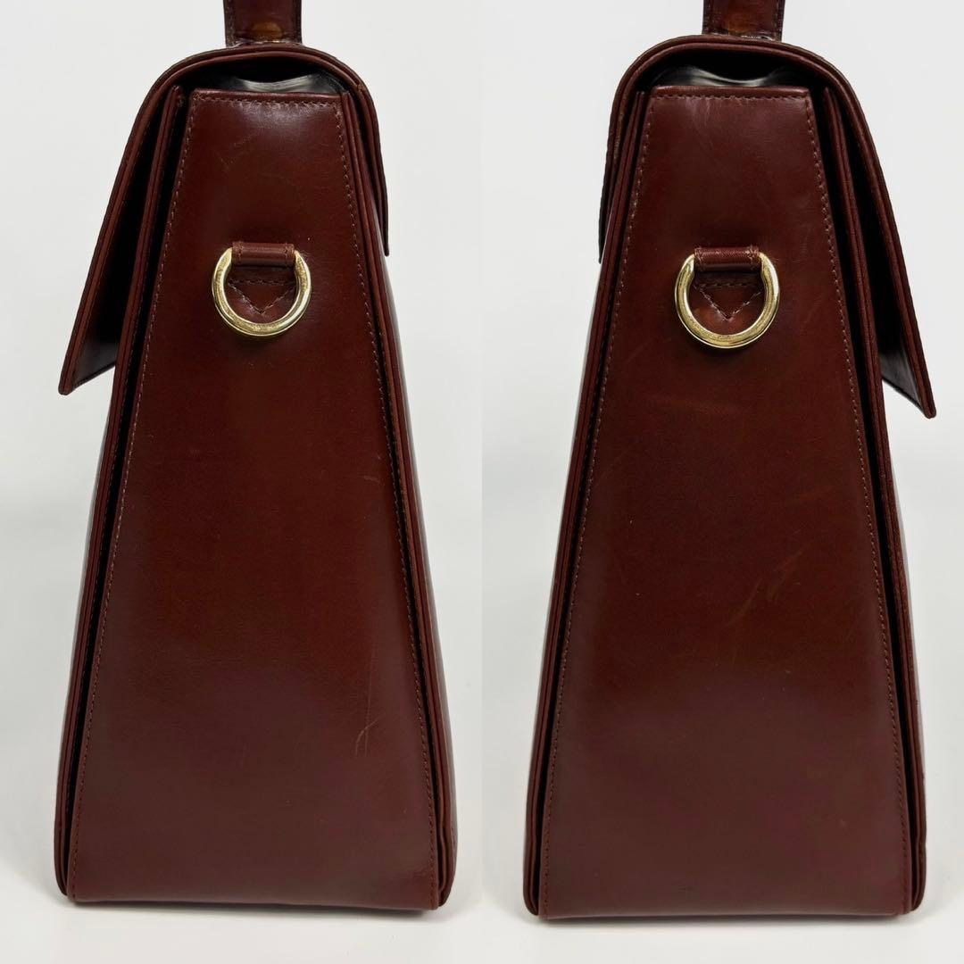 サルヴァトーレフェラガモ フォーマルバッグ 2way 本革 茶色 ガンチーニ