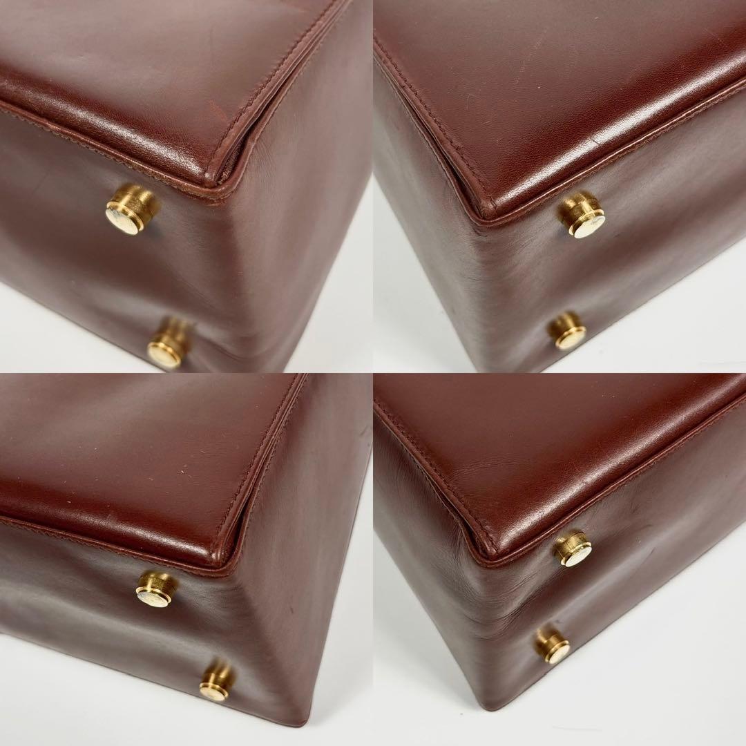 サルヴァトーレフェラガモ フォーマルバッグ 2way 本革 茶色 ガンチーニ