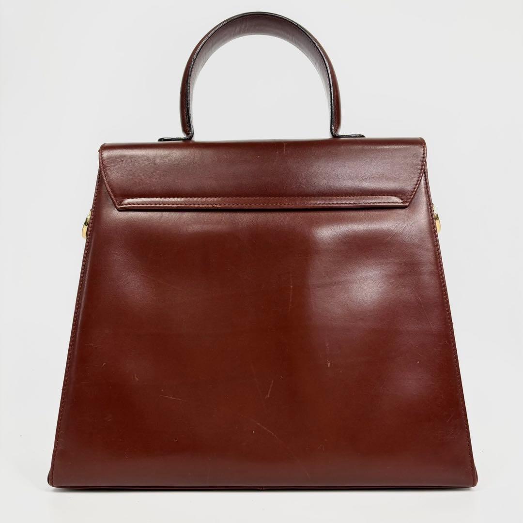 サルヴァトーレフェラガモ フォーマルバッグ 2way 本革 茶色 ガンチーニ