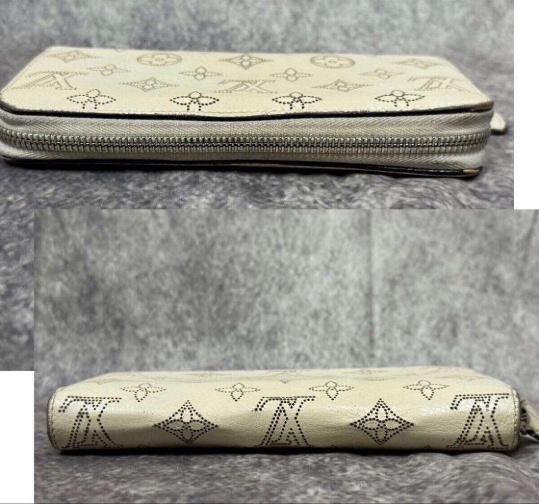 【良品】ルイヴィトン マヒナ モノグラム ラウンドファスナー 長財布