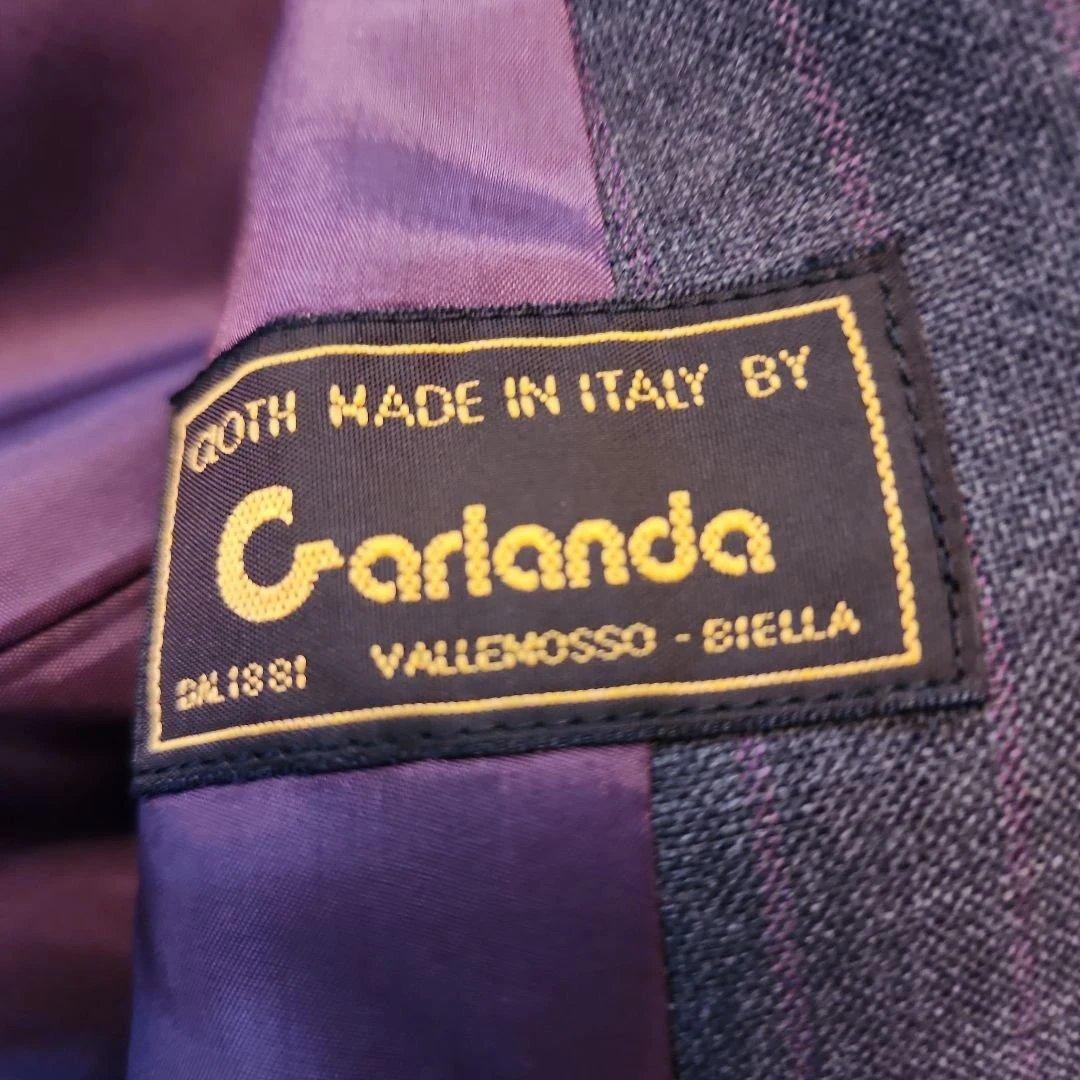 新品、未使用、レリアン、イタリア製 ストライプ テーラードジャケットスーツ。