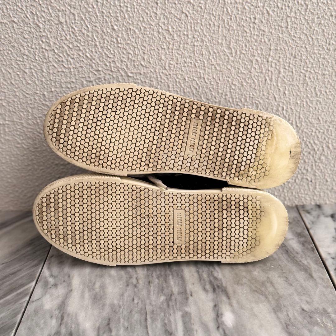 miumiu ミュウミュウ　グリッター ラメ スニーカー 38サイズ ブラック