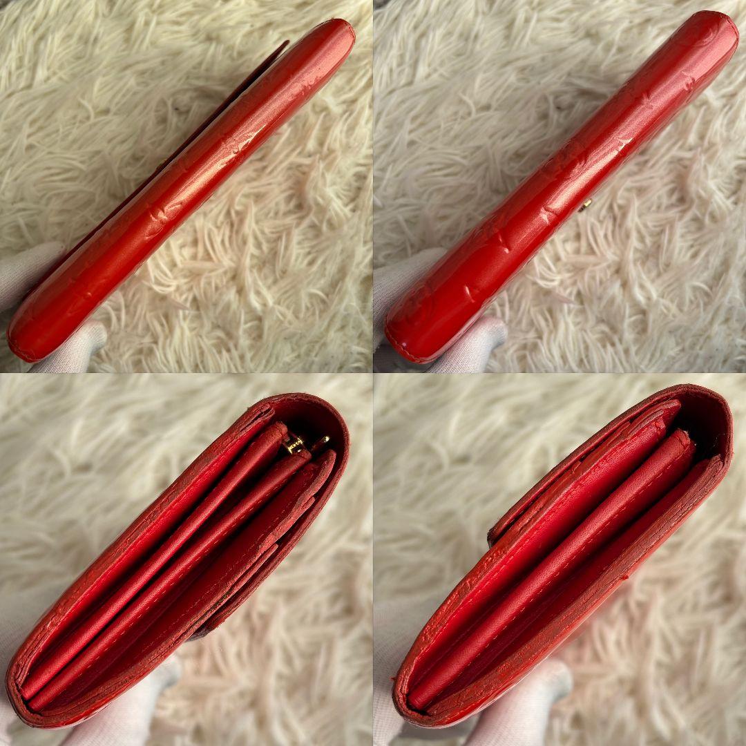【激レア 良品】ルイヴィトン　ヴェルニ　ポルトフォイユ サラ　長財布　オレンジ系