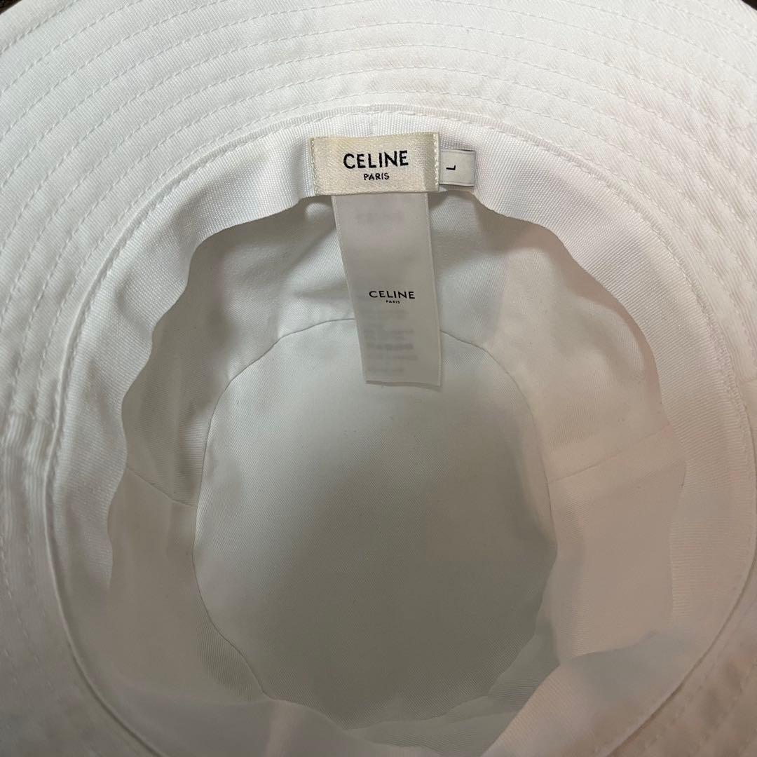 CELINE バケットハット ホワイトL