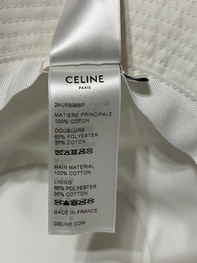 CELINE バケットハット ホワイトL