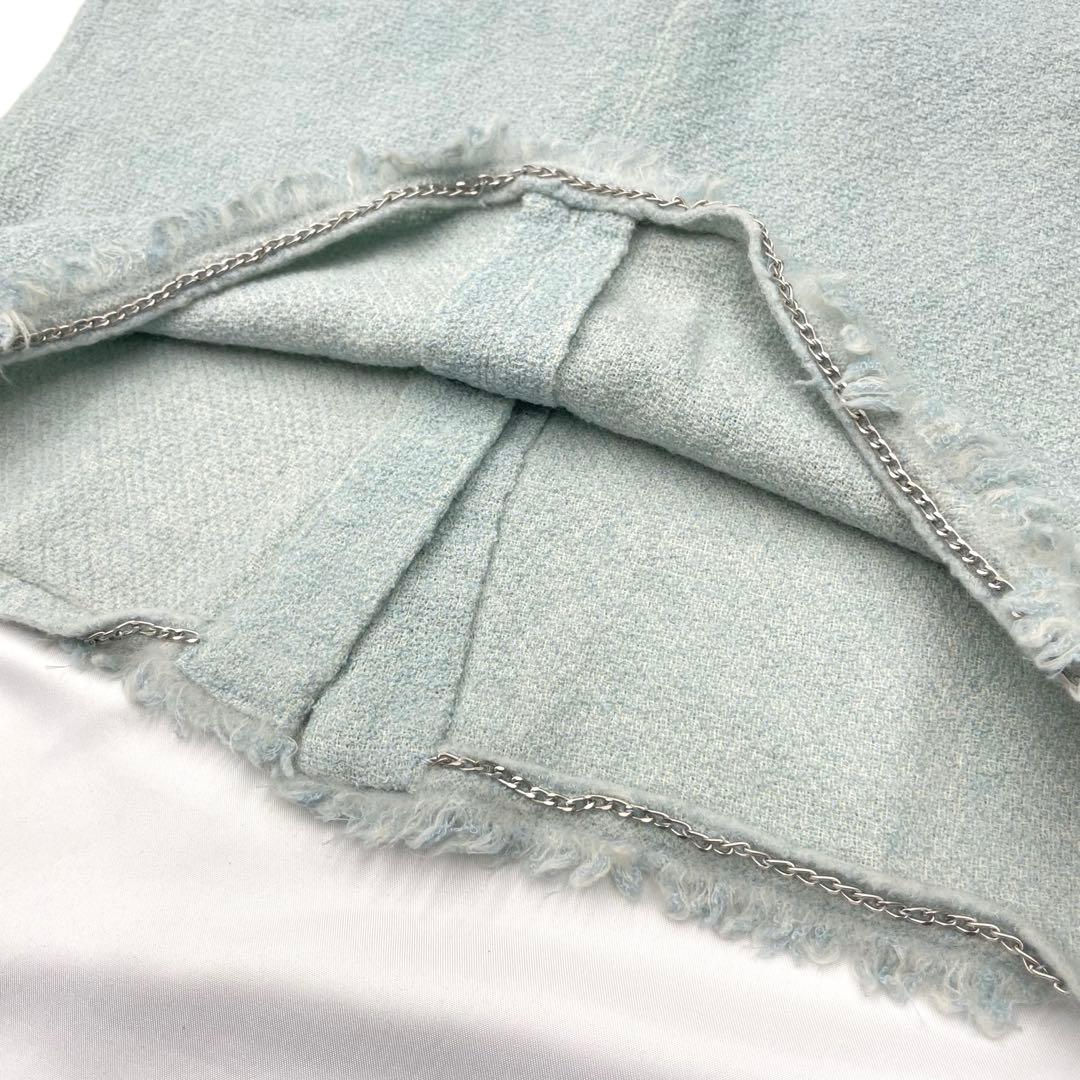 美品✨CHANEL ツイード　ジャケット　半袖　金ボタン