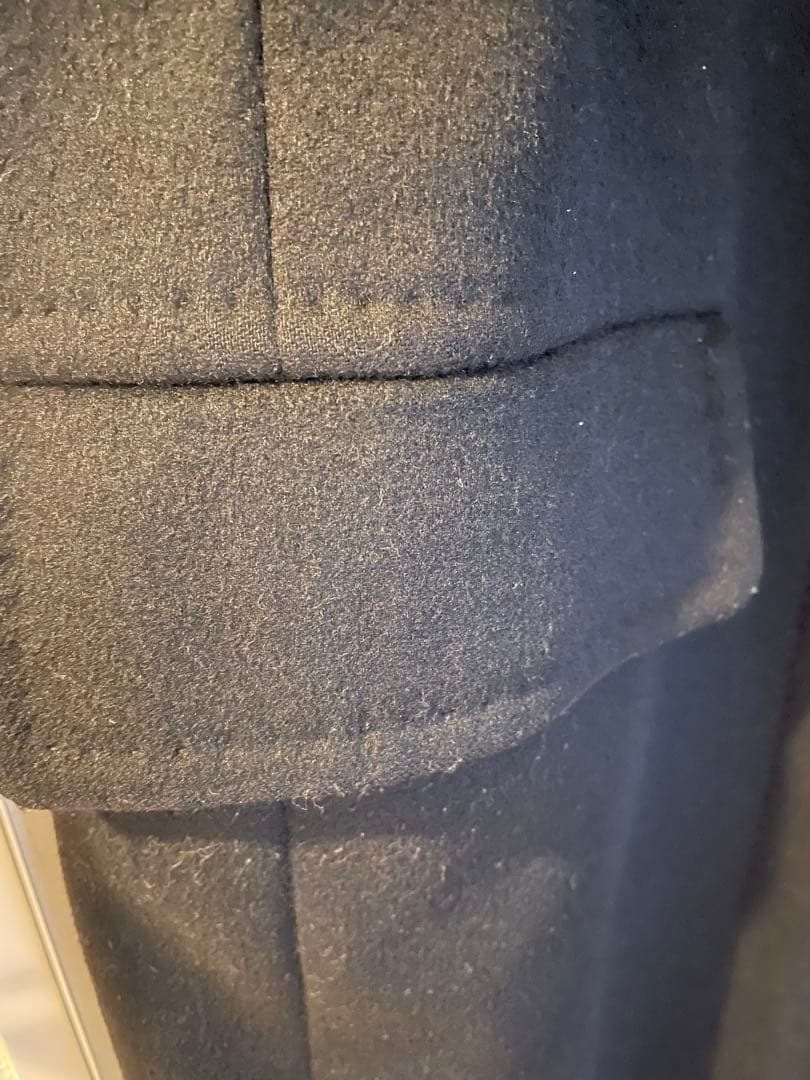 週末タイムSALE Max Mara フード付き黒ロングコート