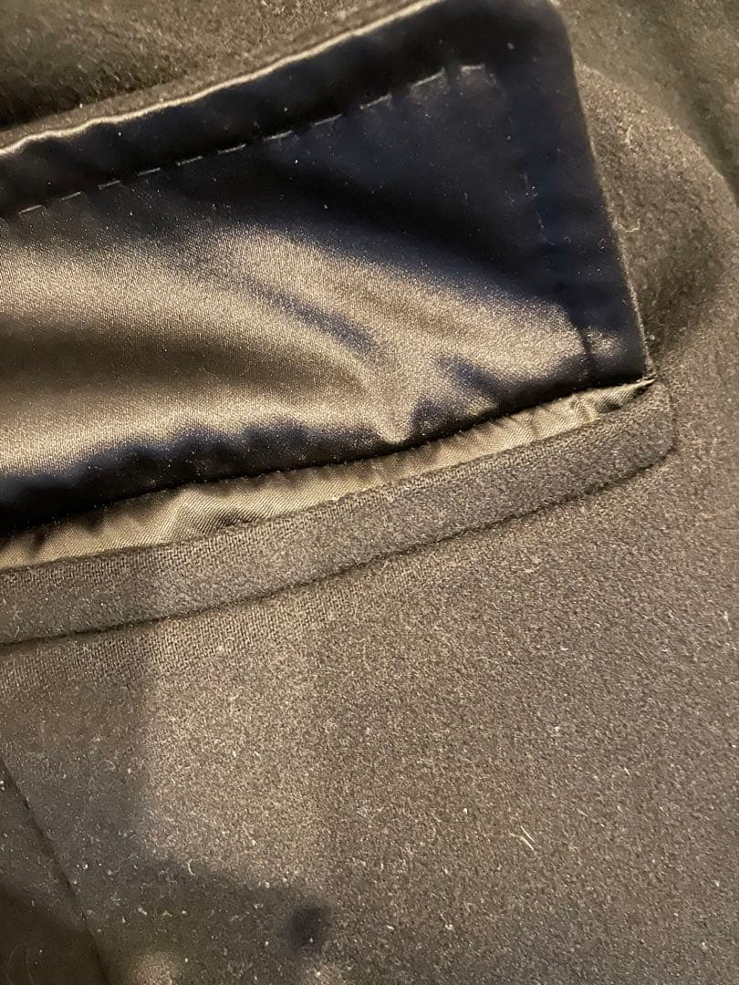 週末タイムSALE Max Mara フード付き黒ロングコート