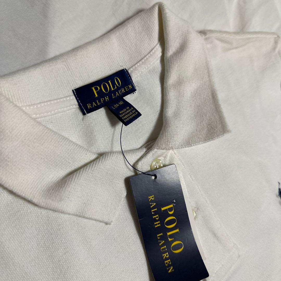 新品　Polo Ralph Lauren ホワイト ポロシャツ L ボーイズ