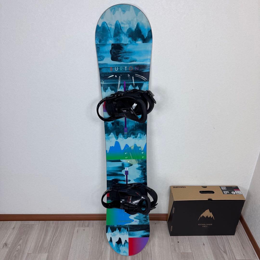 BURTON FEATHER 144cm スノーボード　レディースセット