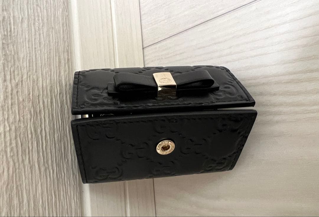 【新品未使用】GUCCI BOWY リボン キーケース ブラック