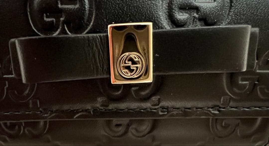 【新品未使用】GUCCI BOWY リボン キーケース ブラック