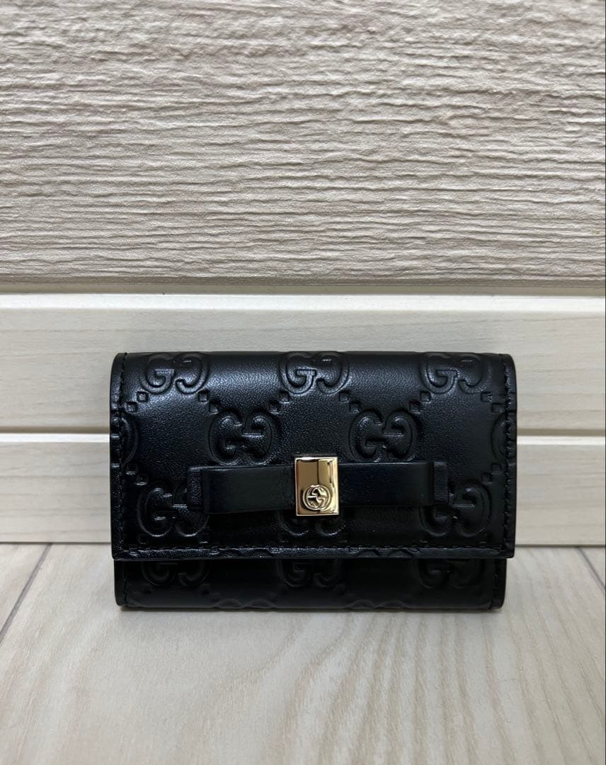 【新品未使用】GUCCI BOWY リボン キーケース ブラック