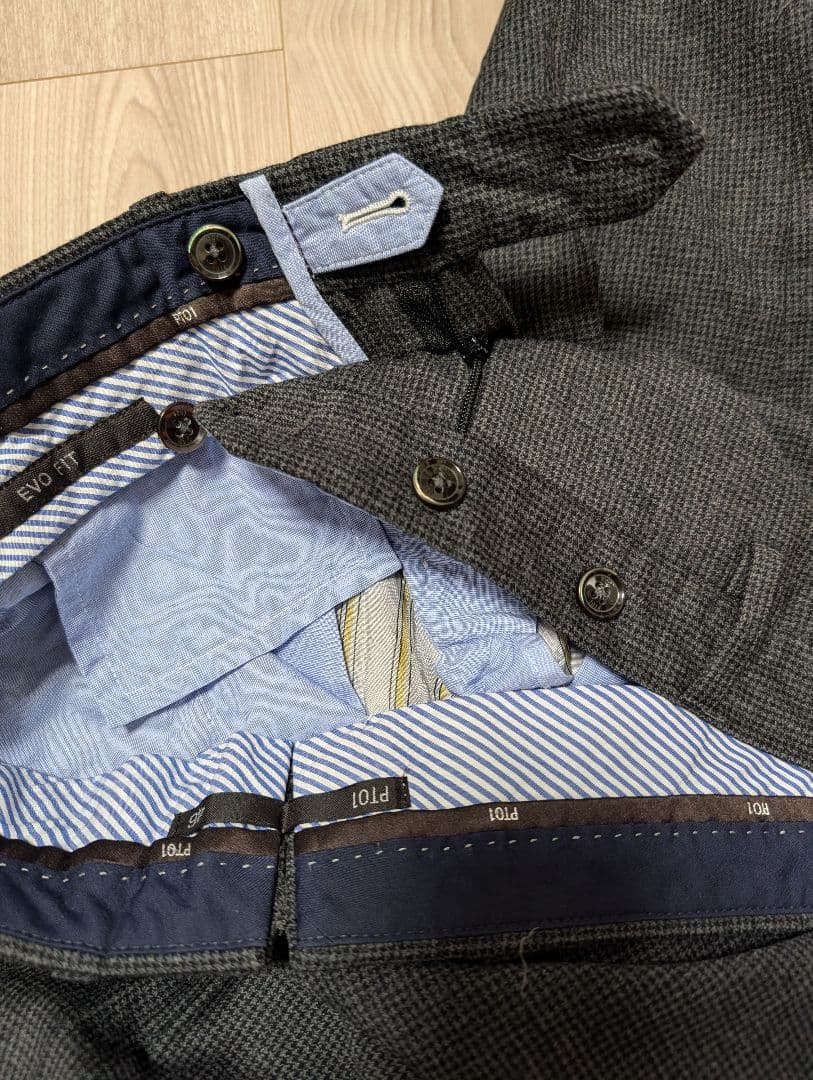 PT01 EVO FIT46 チャコールグレー　ウールマイクロ千鳥