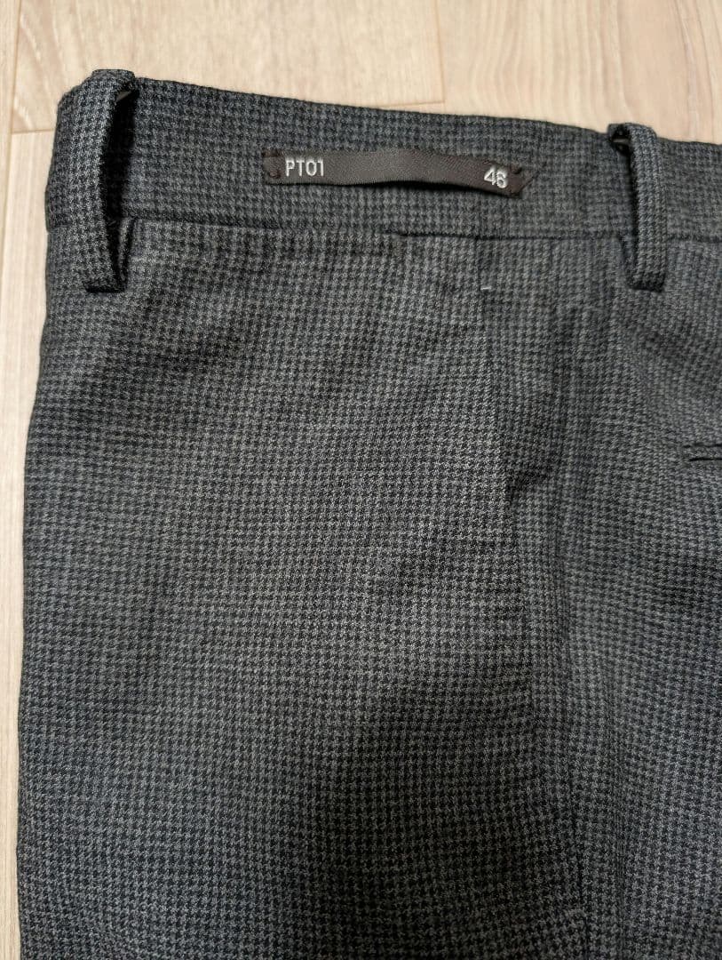 PT01 EVO FIT46 チャコールグレー　ウールマイクロ千鳥