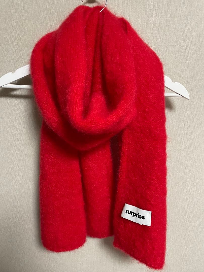 ★AP STUDIO surprise/サプライズ　モヘヤミックスマフラー　赤