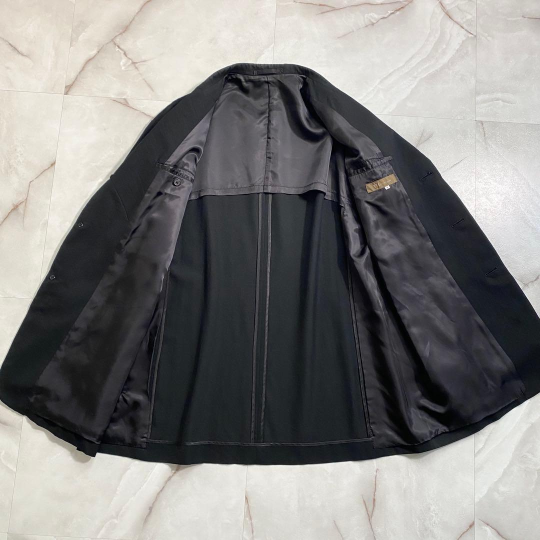 B17785 90's ワイズフォーメン シワギャバ アンコンジャケット 黒 S