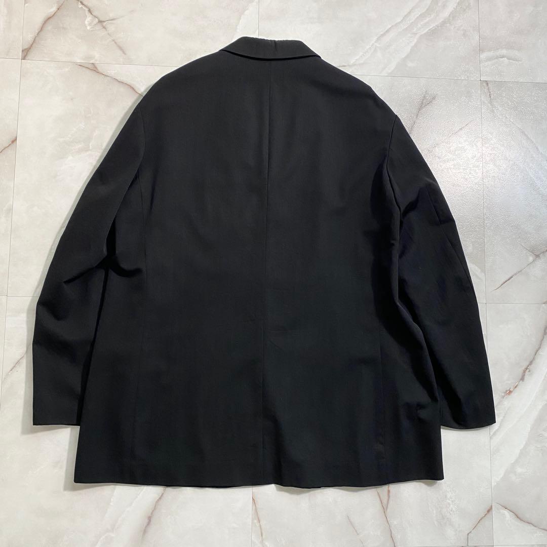 B17785 90's ワイズフォーメン シワギャバ アンコンジャケット 黒 S