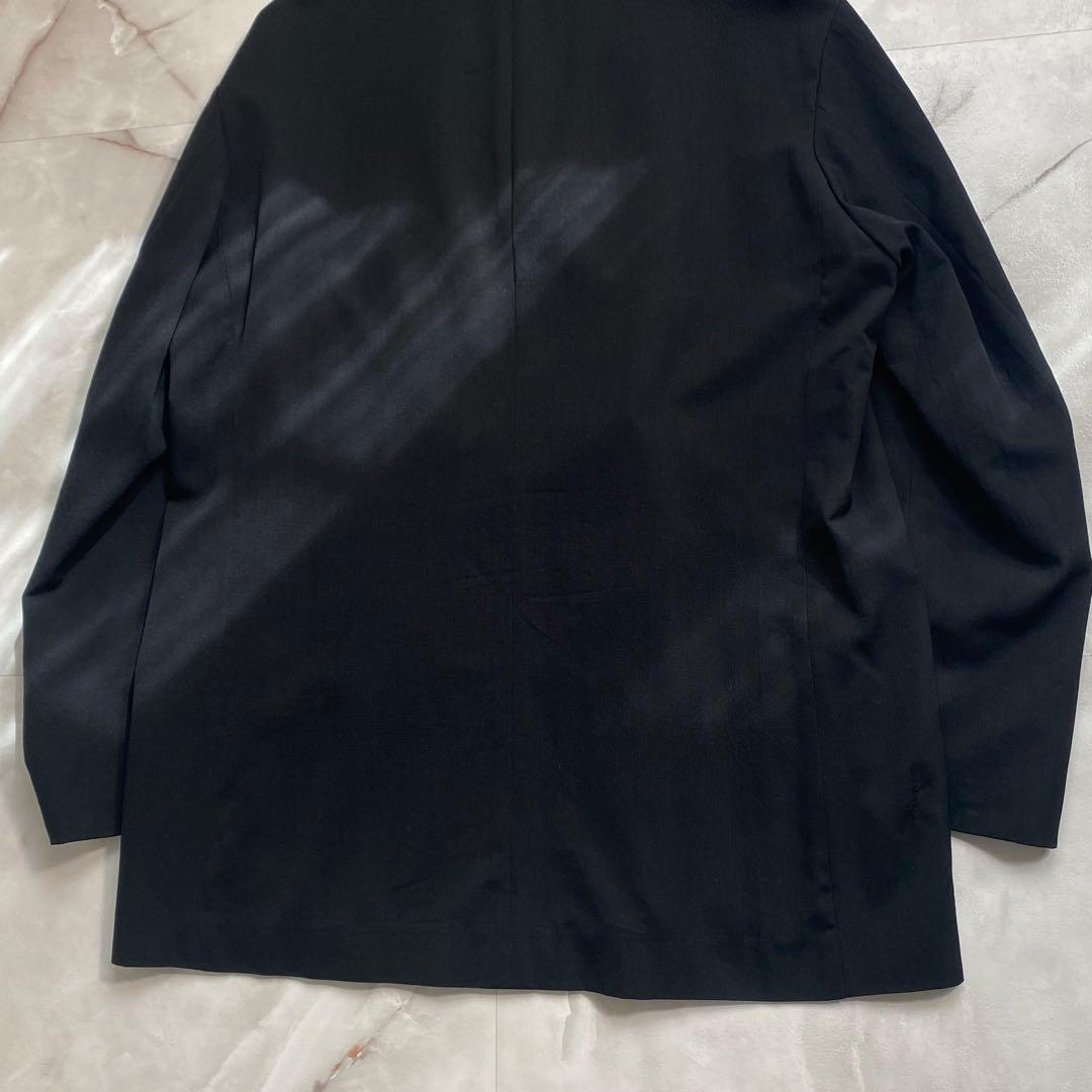 B17785 90's ワイズフォーメン シワギャバ アンコンジャケット 黒 S