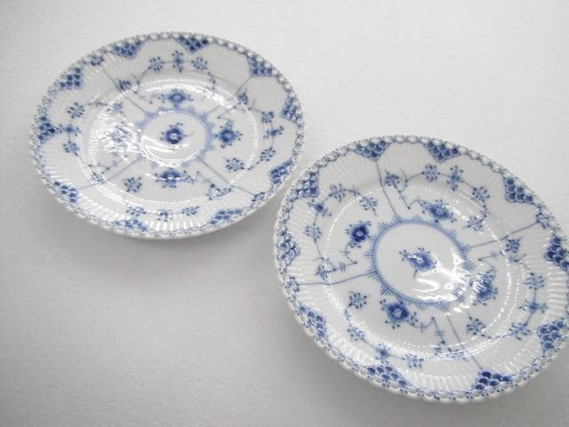 215/ロイヤルコペンハーゲン ブルーフルーテッド プレート 計2枚セット