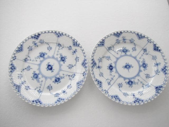 215/ロイヤルコペンハーゲン ブルーフルーテッド プレート 計2枚セット
