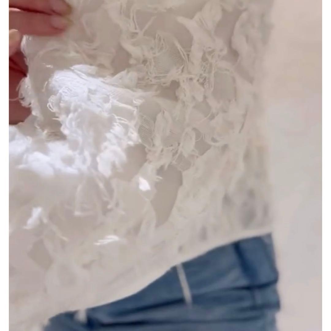 NOLLEY'S フリンジクルーネックシャツジャケット　38