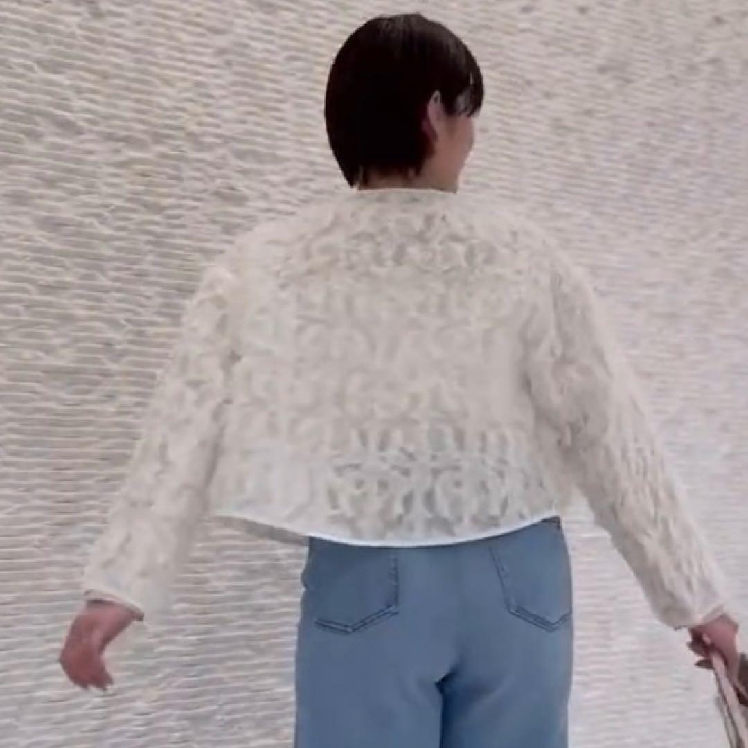 NOLLEY'S フリンジクルーネックシャツジャケット　38