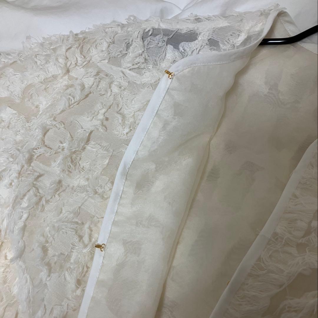 NOLLEY'S フリンジクルーネックシャツジャケット　38