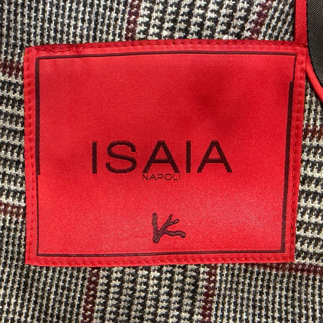 J6384 美品 イザイア SAILORフランネルグレンプレイドジャケット 48