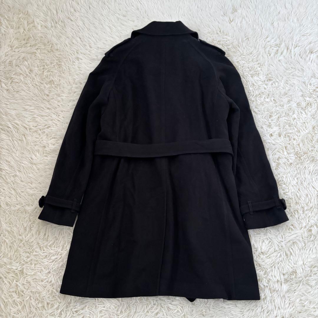 BURBERRY バーバリーロンドン カシミヤ混 トレンチコート L〜XL 黒