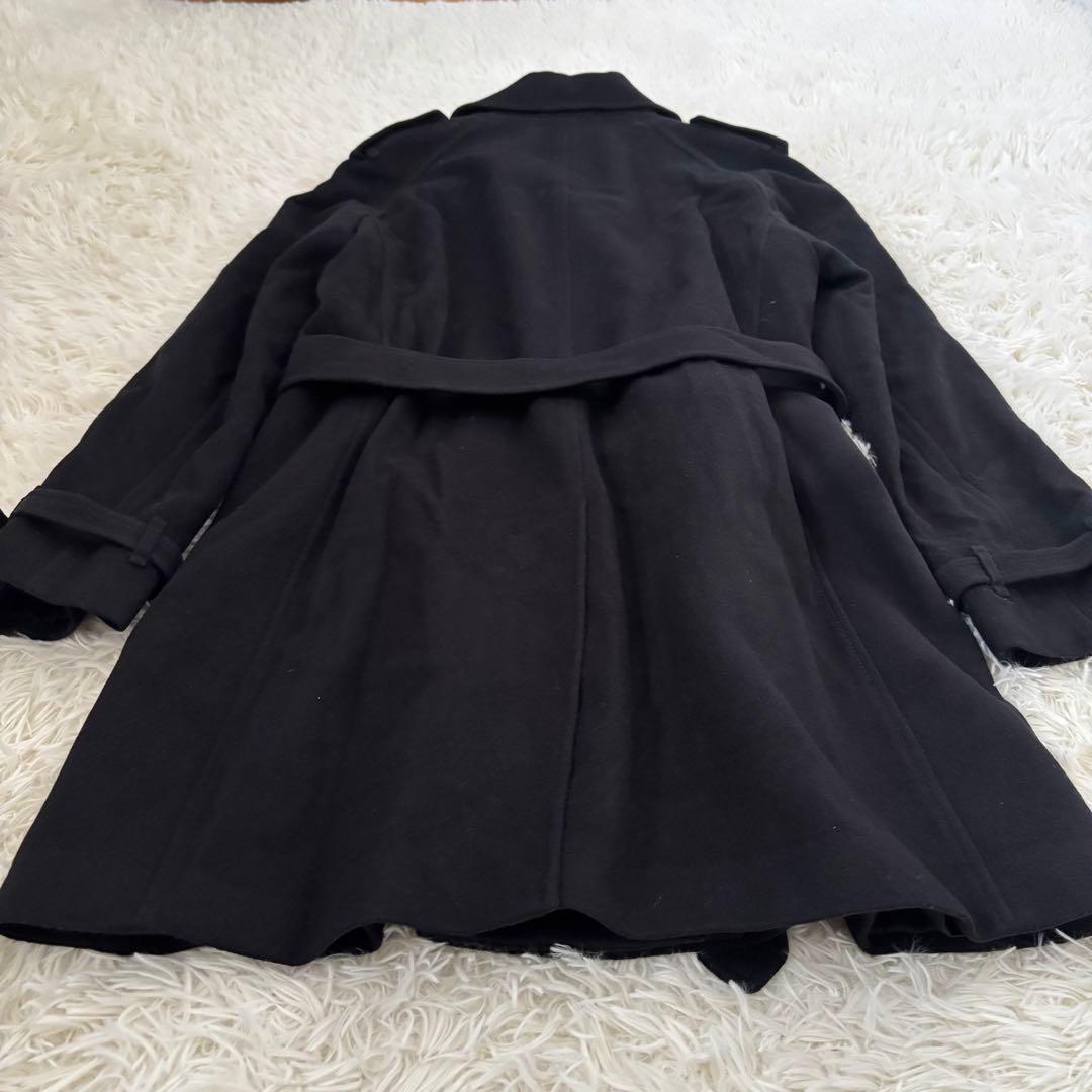BURBERRY バーバリーロンドン カシミヤ混 トレンチコート L〜XL 黒