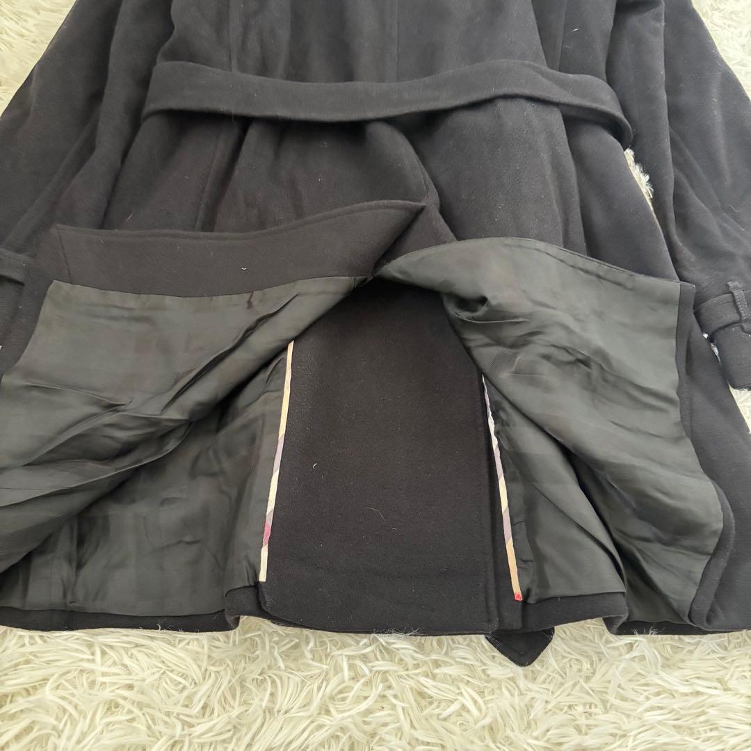 BURBERRY バーバリーロンドン カシミヤ混 トレンチコート L〜XL 黒