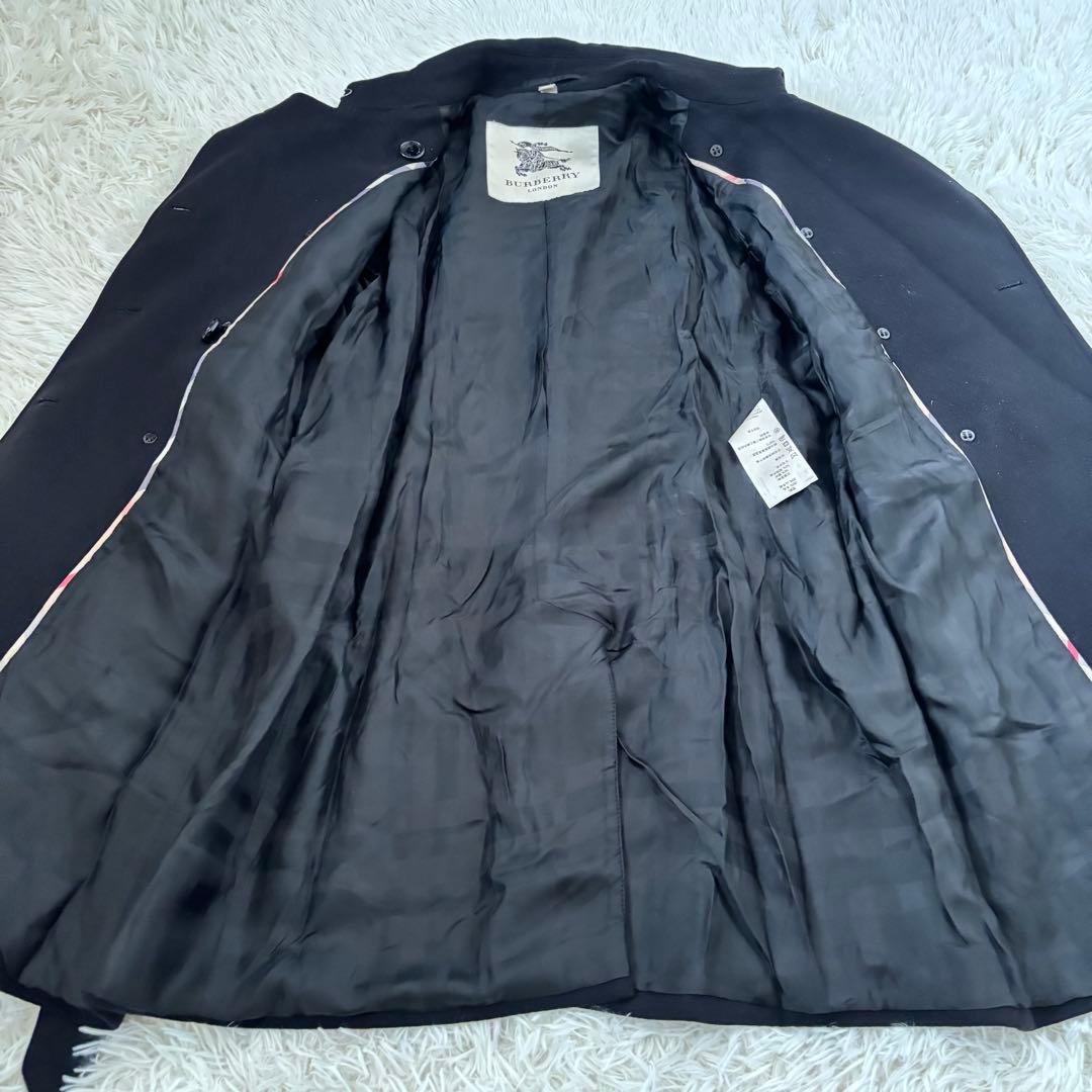 BURBERRY バーバリーロンドン カシミヤ混 トレンチコート L〜XL 黒