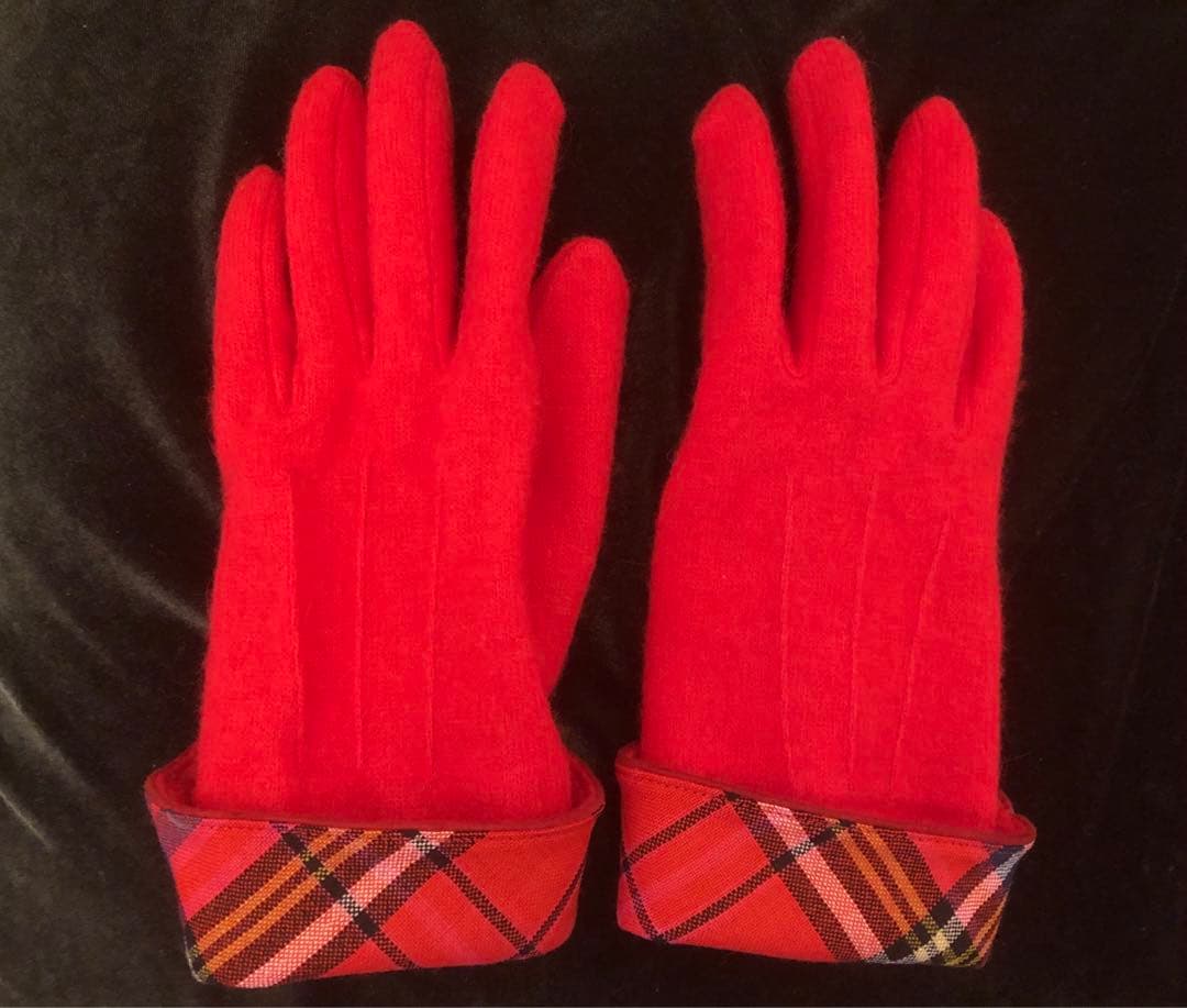 ヴィヴィアンウエストウッド　レッドマック　タータンチェック　ウール　赤　金オーブ