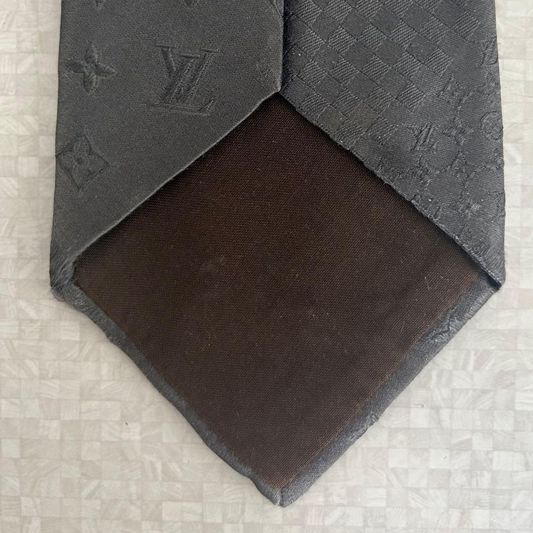 Louis Vuitton ルイ・ヴィトン　ダークグレー　モノグラム ネクタイ