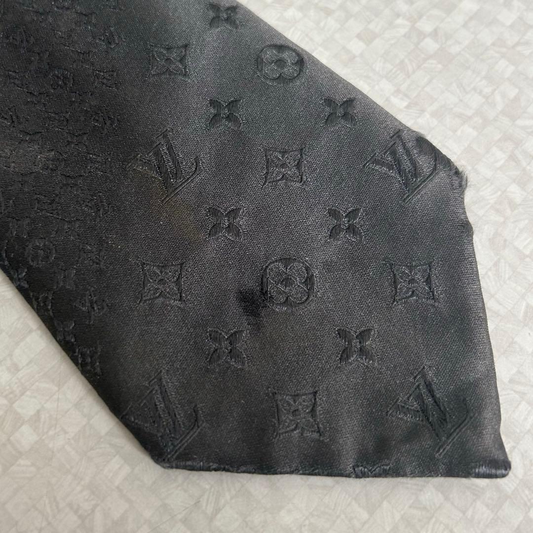 Louis Vuitton ルイ・ヴィトン　ダークグレー　モノグラム ネクタイ